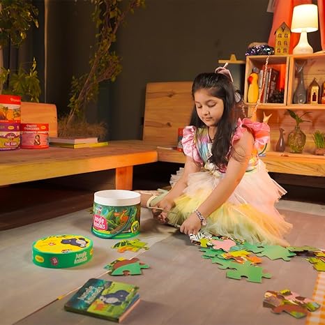 The Book Tree Jungle Animals Puzzle Box for Kids 35 Jigsaw Puzzle Pieces Educational Toy