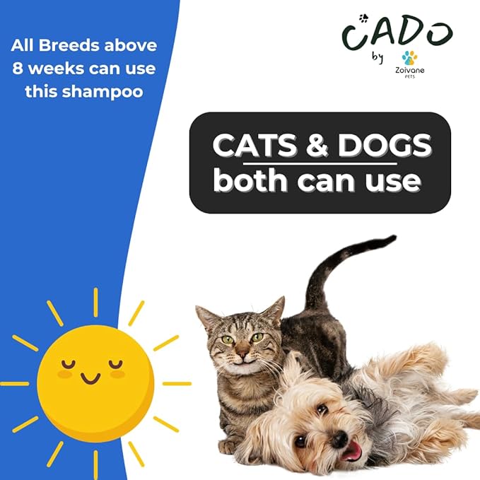 Zoivane Cado Neem Dog Shampoo 1000 Ml | Effective Flea & Tick Control Shampoos for Dogs | Anti-dandruff Formula | Pack of 1