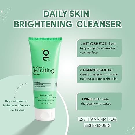 Glowrico NaturEssence Hydrating Facewash - 100 ml Each (Pack of 2)