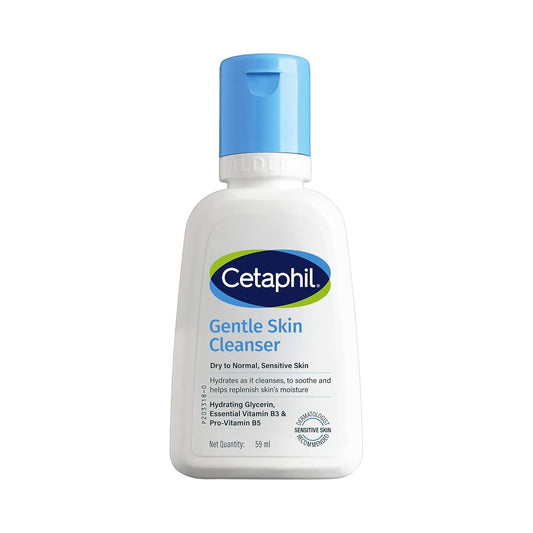 Cetaphil Gentle Skin Hydrating Face Wash 59ml, Paraben Free, Sulphate-Free Cleanser with Niacinamide, Vitamin B5 for Dry to Normal, Sensitive Skin