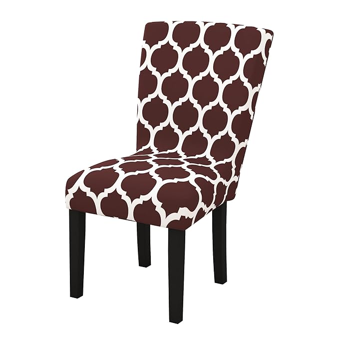 Story@Home Elastic Stretch Removable Washable Short Dining Chair Cover set of 1 Piece Colour Maroon