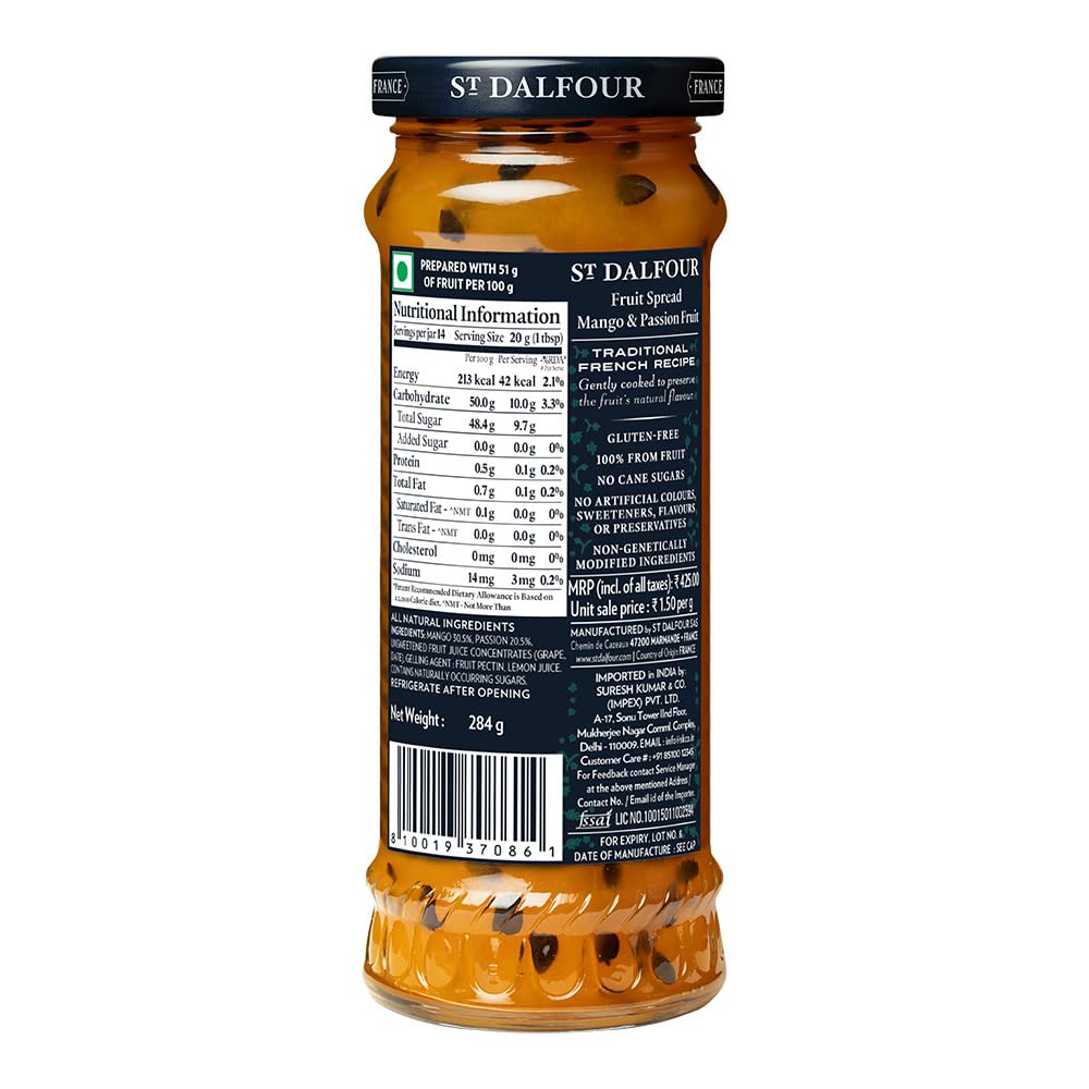 St Dalfour Mango & Passion Fruit Spread - 284 gms