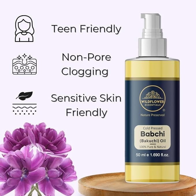 Wildflower Essentials Babchi (Bakuchi) Oil Cold Pressed - 50 ml