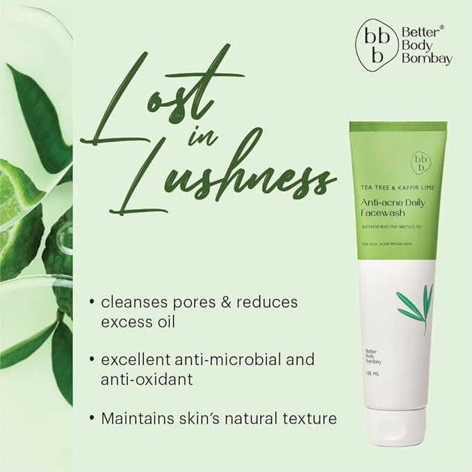 Better Body Bombay Tea Tree&Kaffir Lime Anti-Acne Daily Face Wash - 100 ml