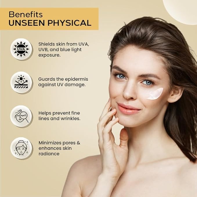 Aveil Unseen Physical Sunscreen SPF 50 PA +++ - 50 ml