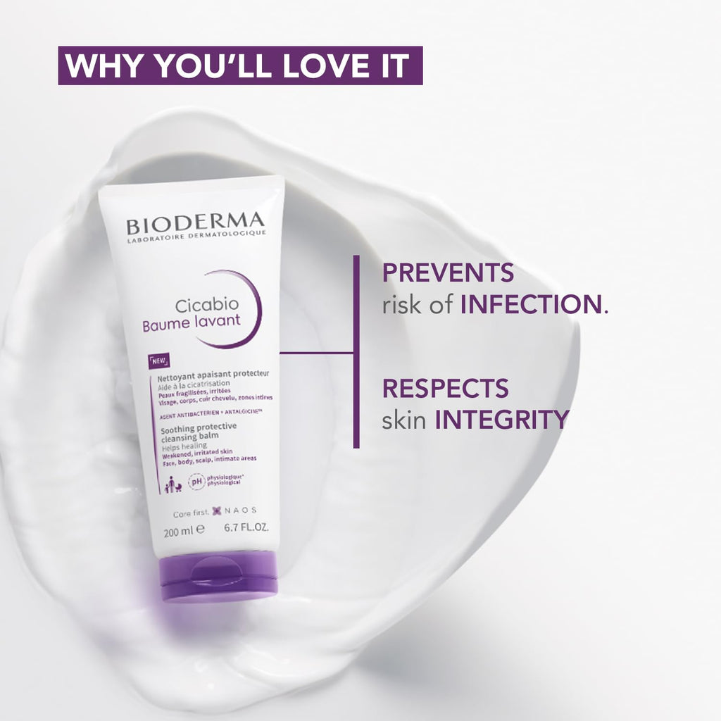 Bioderma Cicabio Baume Lavant Cleansing Balm for Weakened and Irritated Skin