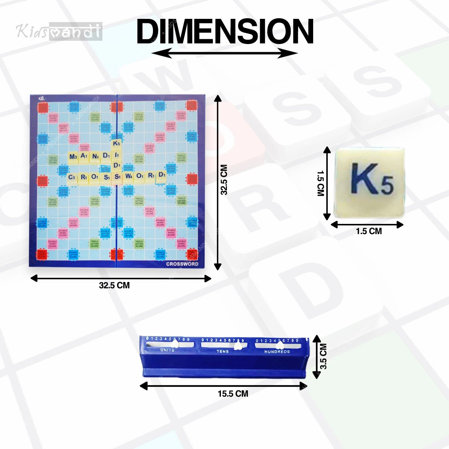 Kids Mandi Crossword Board Game