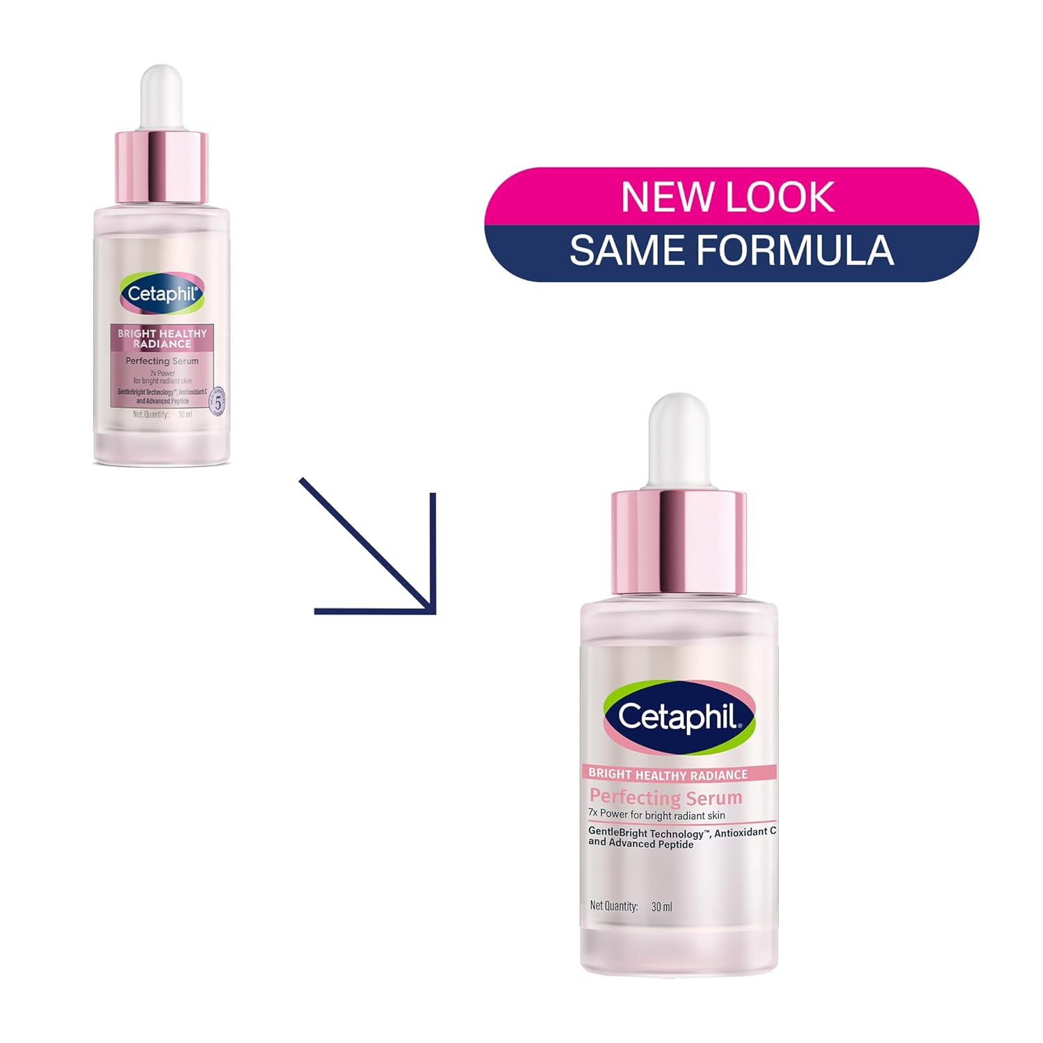CETAPHIL Bright Healthy Radiance Brightening |Glow Serum | 30ml | GentleBright Technologyâ„¢ with Antioxidant C and Advanced Peptide | Removes Dark Spots & Dullness