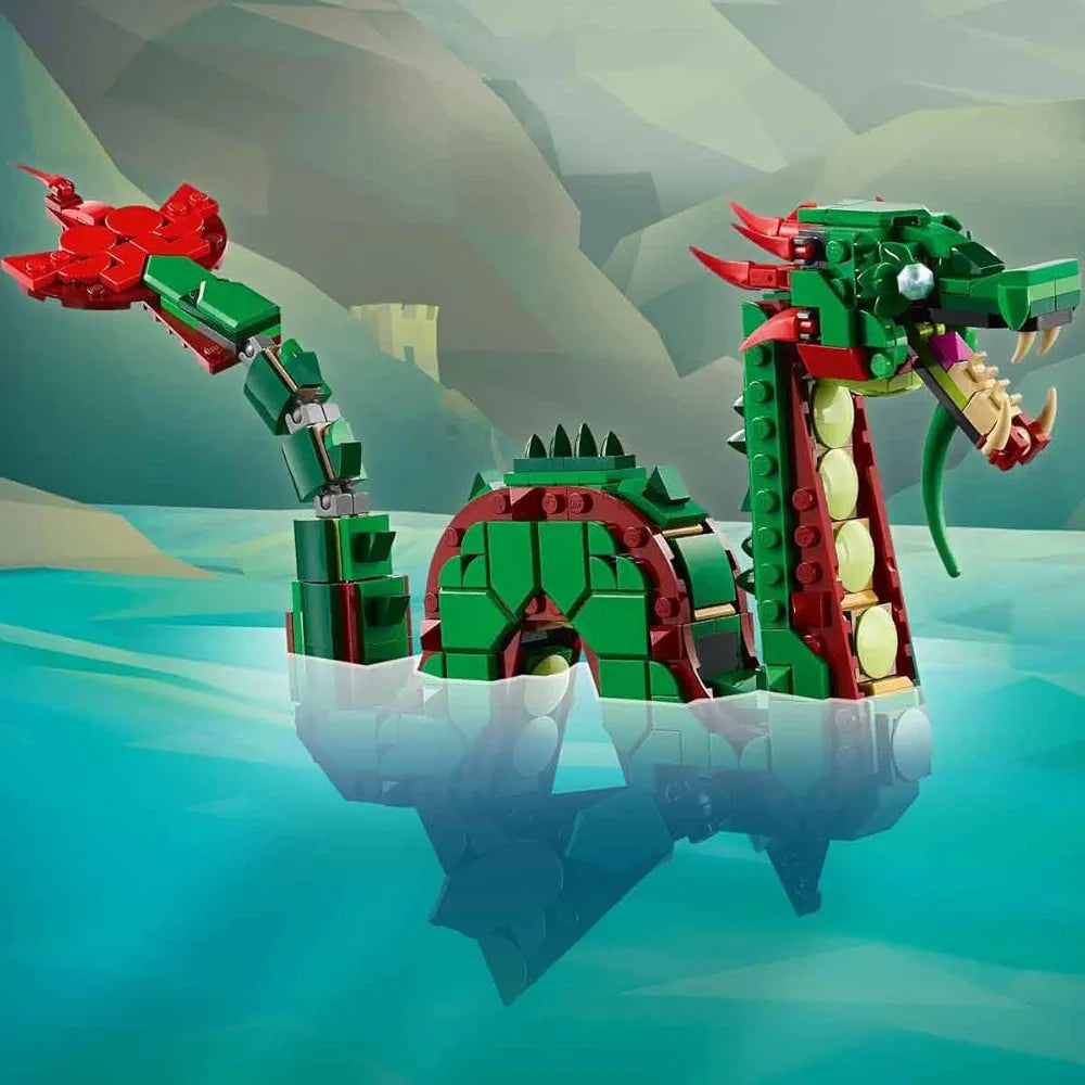 Lego Creator 3in1 Medieval Dragon Creature Toy Playset 31161 Building Blocks Toys for 9+ Gift for Boys and Girls