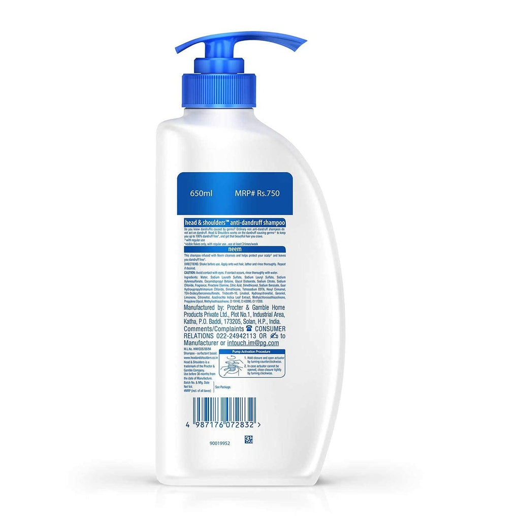Head & Shoulders Neem Anti Dandruff Shampoo - 650 ml