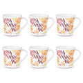 Larah by Borosil Crysta Series Costa Opalware Mug | Set of 6 Tea/coffee Mugs | 210 Ml Each
