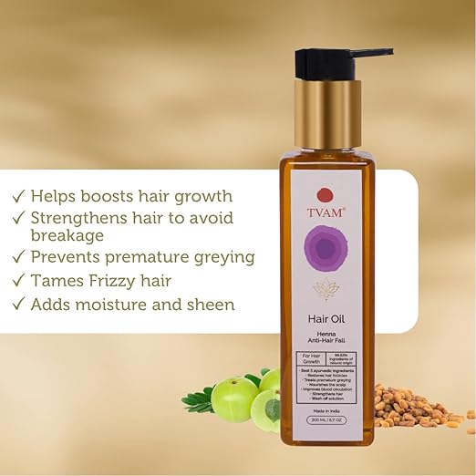 TVAM Henna Hair Growth Oil For All Hair Types - 200 ml