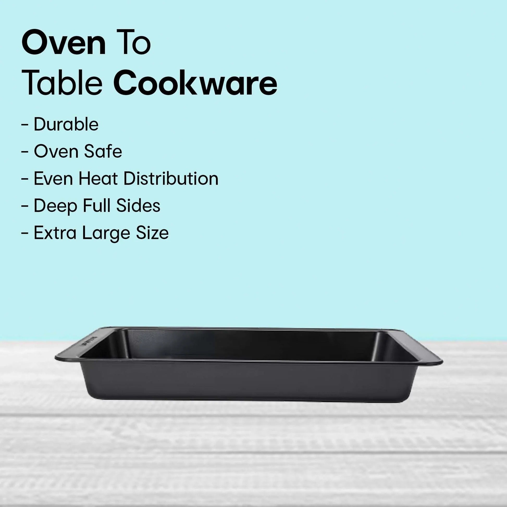 Anko Glazed Rectangular Stoneware Baking Tray with Handles Oven Microwave Dishwasher Freezer Safe