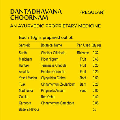 K P Namboodiris Dantadhavanachoornam - 80 gms (Pack of 4)