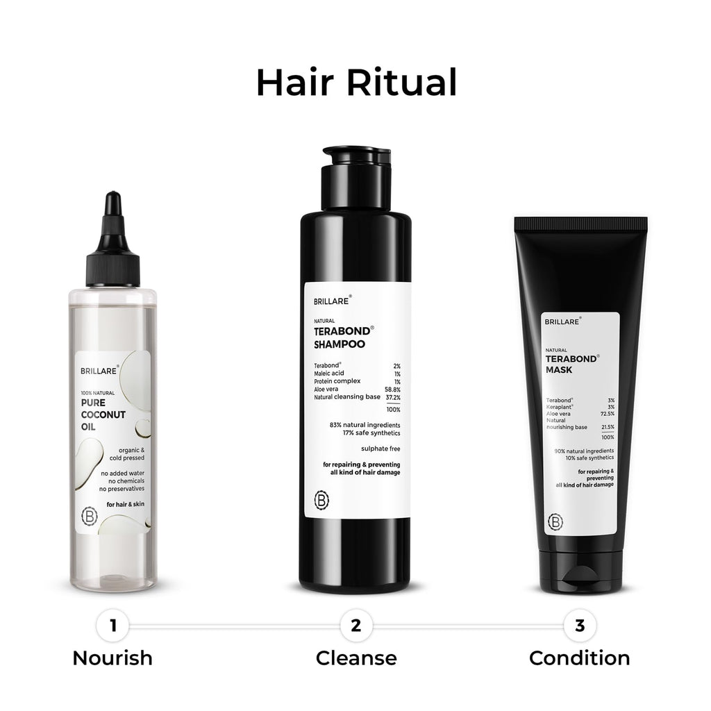 Brillare Pure Coconut Oil, Organic and Cold Pressed Hair Oil with Zero Chemicals, Rich in Vitamins & Amino Acids, Best for Dry & Flaky Skin
