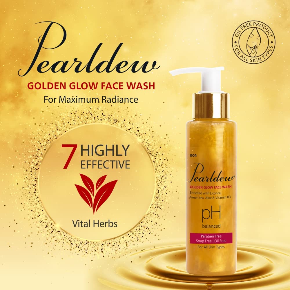 Pearldew Golden Glow Face Wash - 100 Ml | Pack of 2