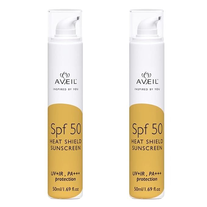 Aveil Heat Shield Gel Sunscreen SPF 50 With PA+++ - 50 ml (Pack of 2)