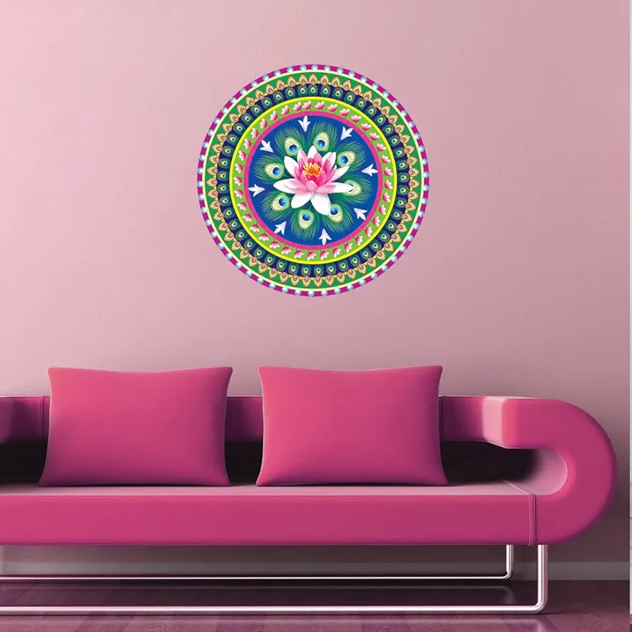 Rangoli Vinyl Wall Sticker Self-Adhesive Wall Decor Parent 2 Design-17