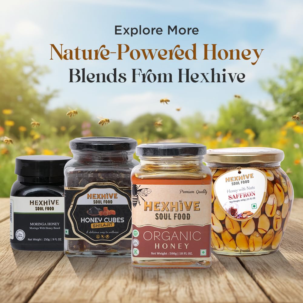 Hexhive Black Forest Honey | Dark Honeydew Honey from Forest Trees | Rich in Antioxidants & Minerals | Low Glycemic Index | Immunity Booster | No Added Sugar | Healthy Sweetener | 500g