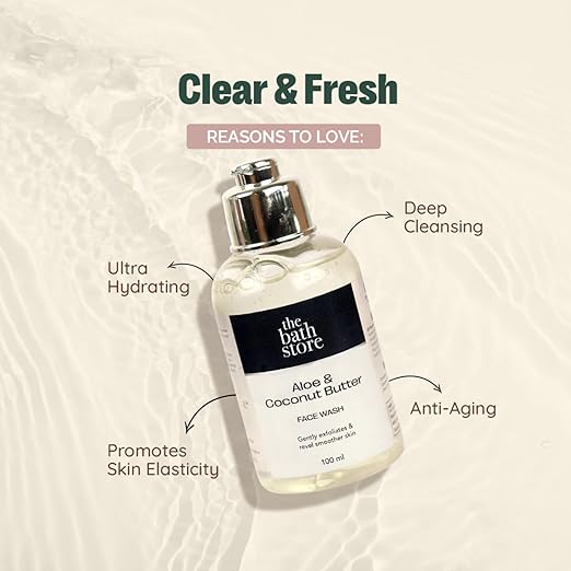 The Bath Store Aloe & Coconut Butter Face Wash for Women & Men - 100 ml