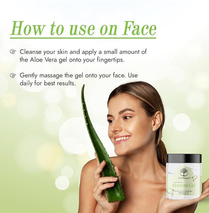 Wild Organic Pure & Natural Aloe Vera Gel - 200 gms