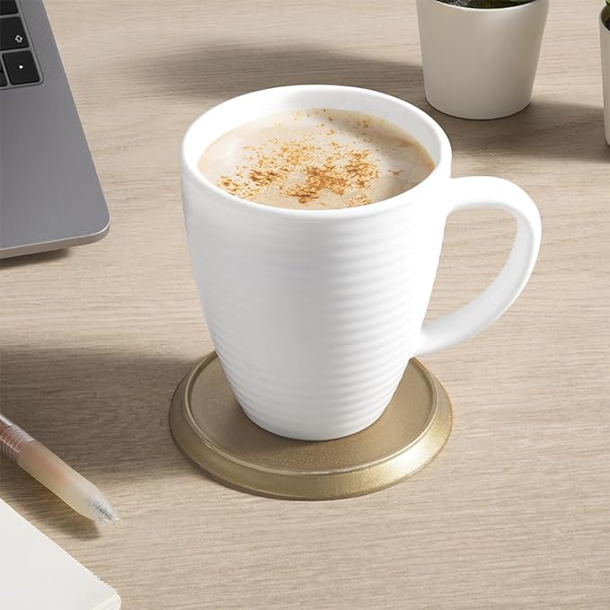 Larah by Borosil Tea/coffee Orbit White Opalware | 390 Ml Mug