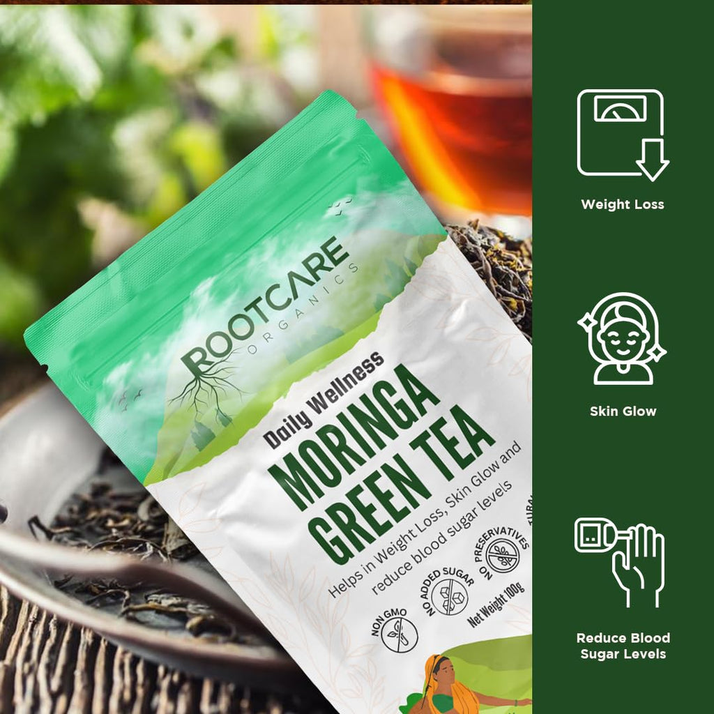 Rootcare Organics Premium Moringa Green Tea - 100 gms