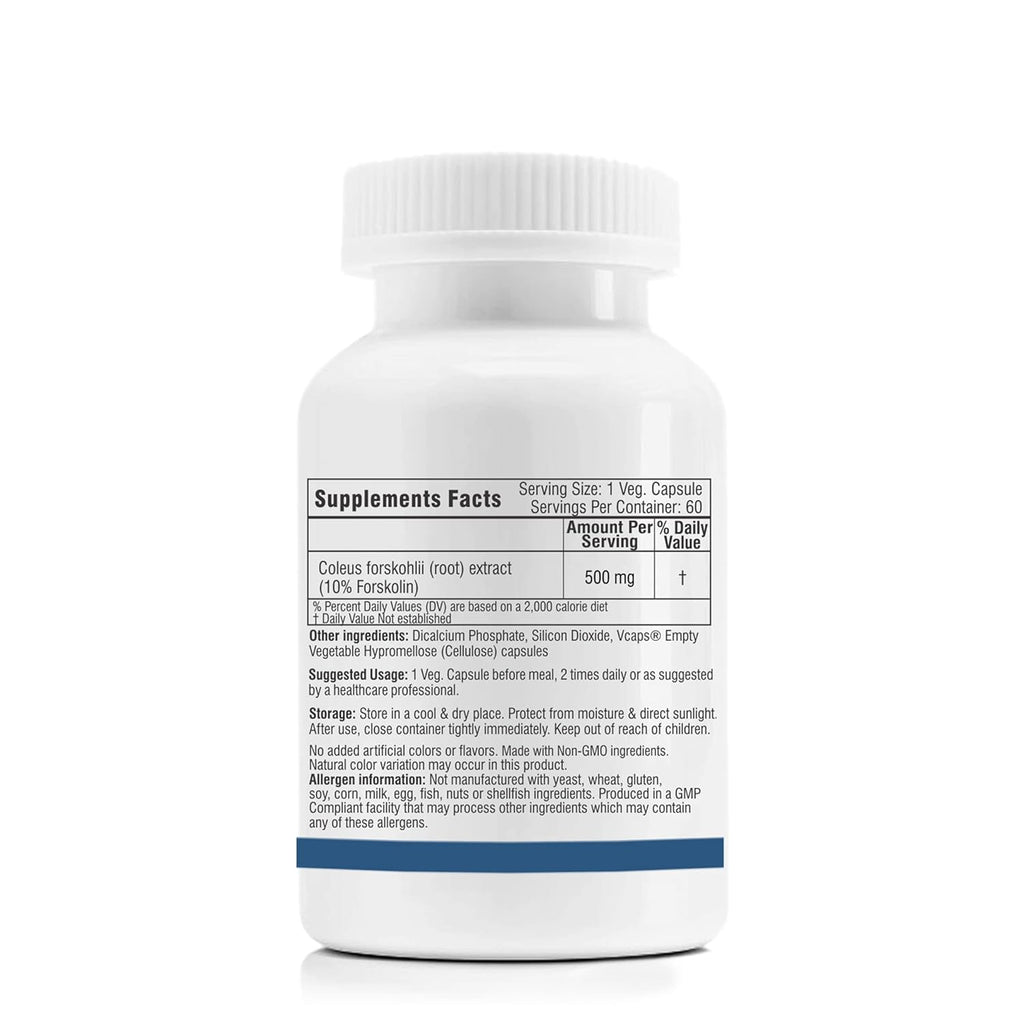 Trexgenics FORSKOLIN 10% 500mg Premium Forskohlii extract Weight Management, Fat Metabolism, Heart health Support (60 Vcaps) (1)