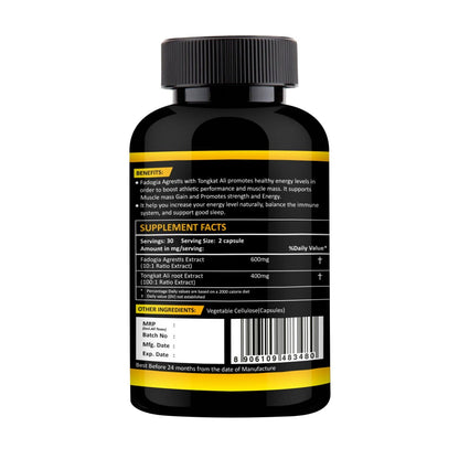 Nutracology 600mg with Tongkat Ali Capsules - 60 Caps