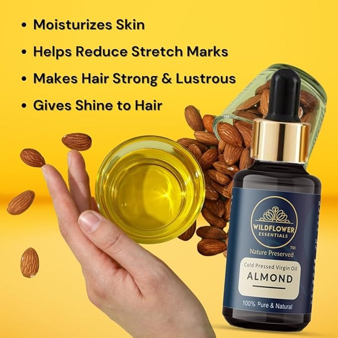 Wildflower Essentials Cold Pressed Sweet Almond Oil - 30 ml