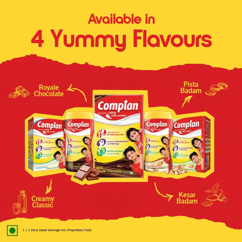 Complan Nutrition Drink Powder for Children Royale Chocolate Flavour Carton