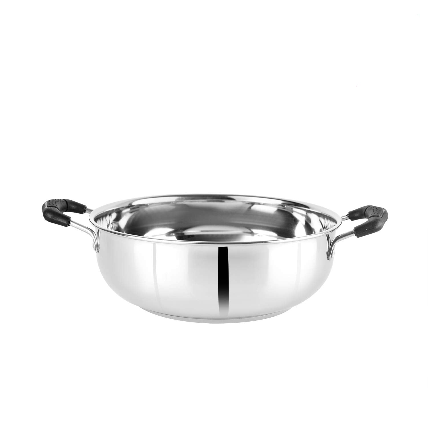 Cello Steelox Induction Compatible Stainless Steel Kadhai - 3ltr