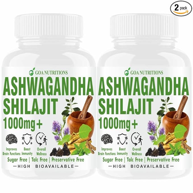 GOA NUTRITIONS Ashwagandha Tablet - 60 Tablets (Pack of 2)