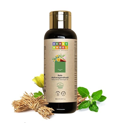 Herby Angel New Born Ashwagandhadi Baby Body Massage Oil - 100 ml