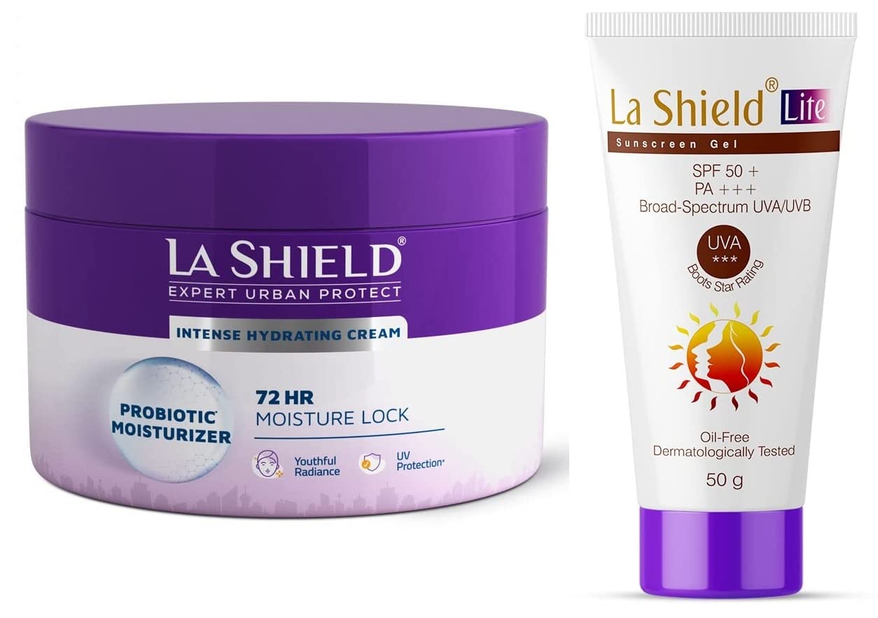 La Shield Probiotic Moisturizer Face Cream with Lite SPF 50 combo