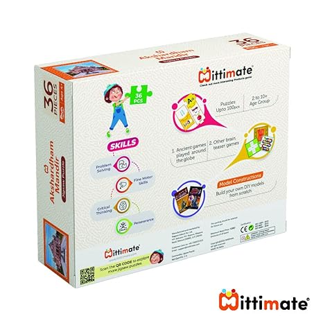 Mittimate Akshardham Mandir Jigsaw Puzzle Game for Kids Age 4 to 6 Old 36 Pieces Puzzle Toy