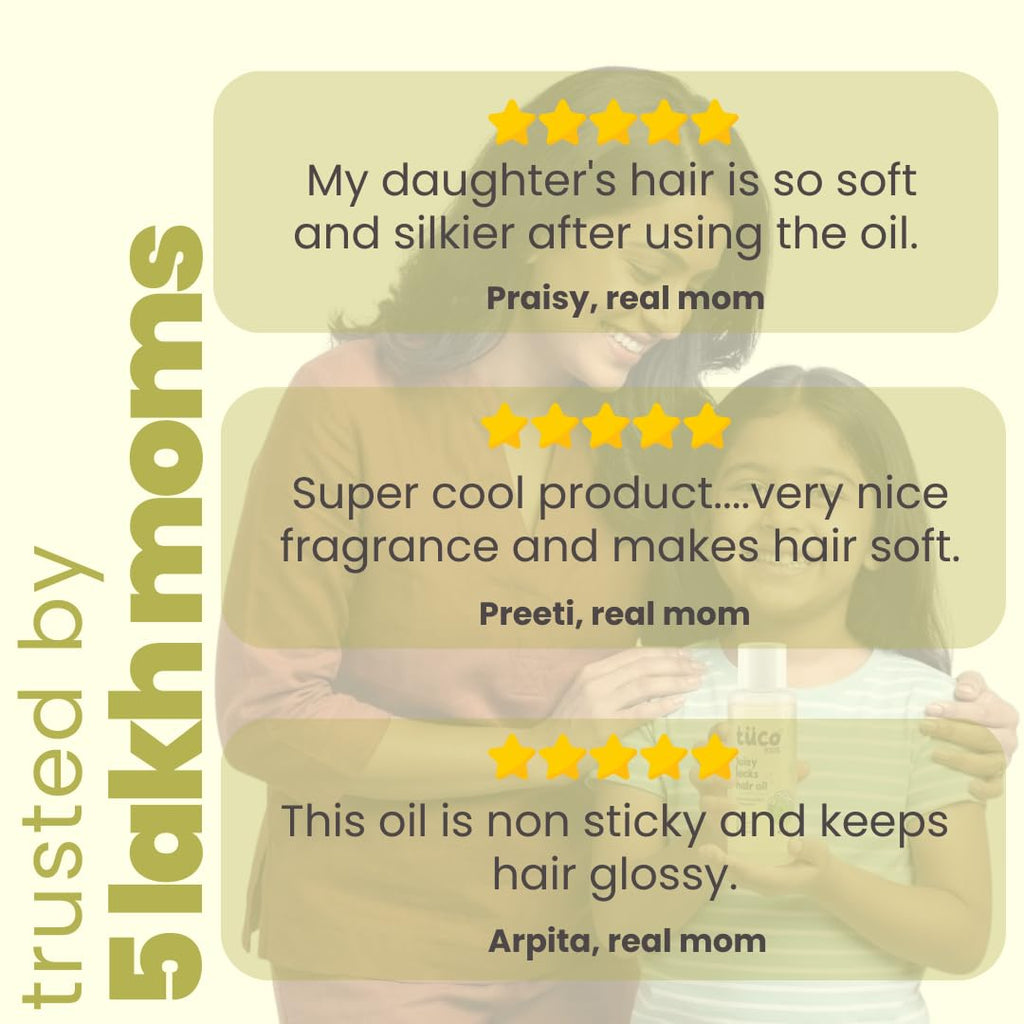 Tuco Kids Hair Oil with Extra Virgin Coconut, Mint, Ginger and Wintergreen For Itchy Scalp and Rough Hair for Kids Ages 2-5, 5-10, 10-15 | 100ml