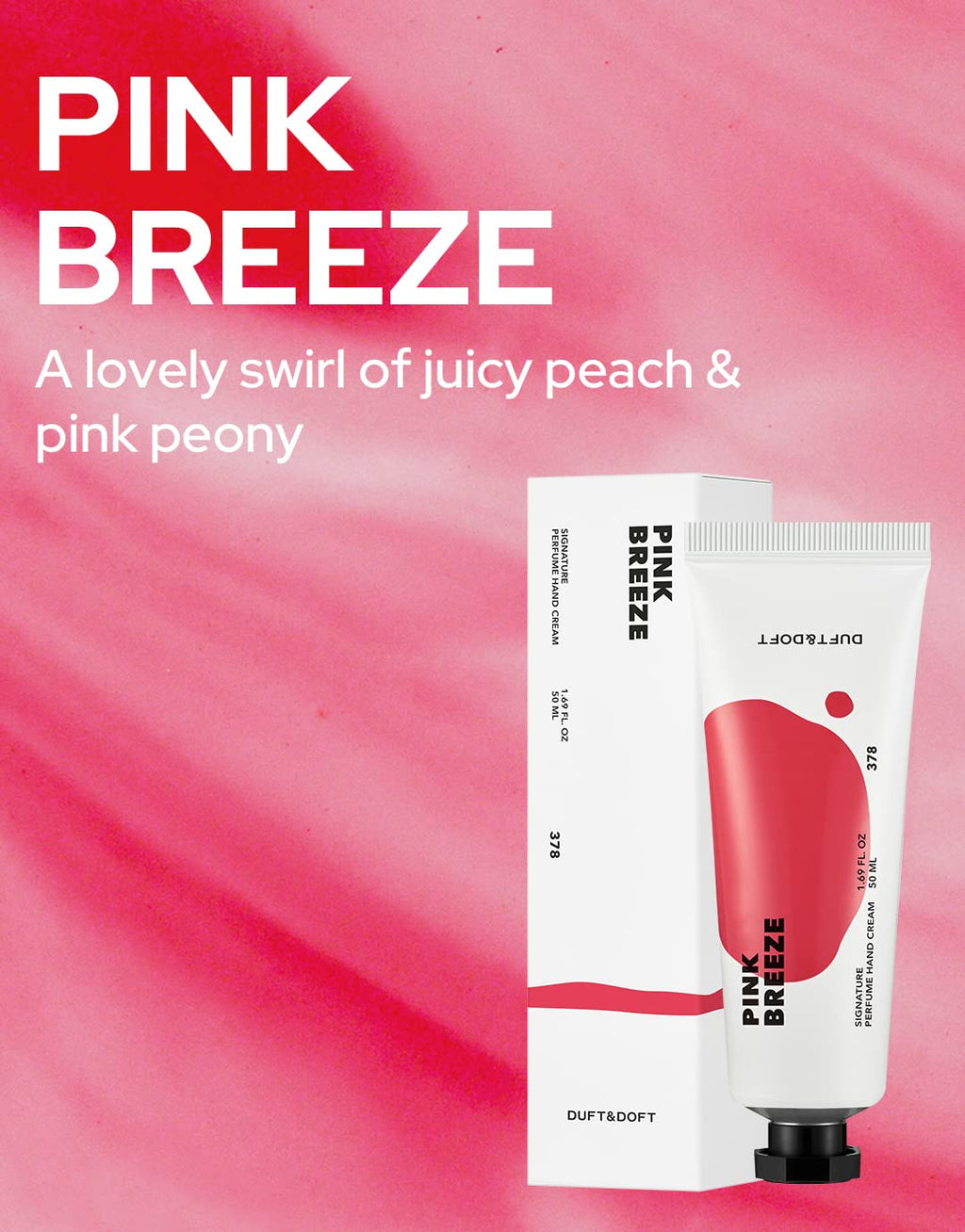 Duft & Doft Pink Breeze Signature Perfume Hand Cream (50g) â€“ Hypoallergenic & Non-Greasy, Long-Lasting Rose & Musk Scent, Fast-Absorbing for Sensitive Skin