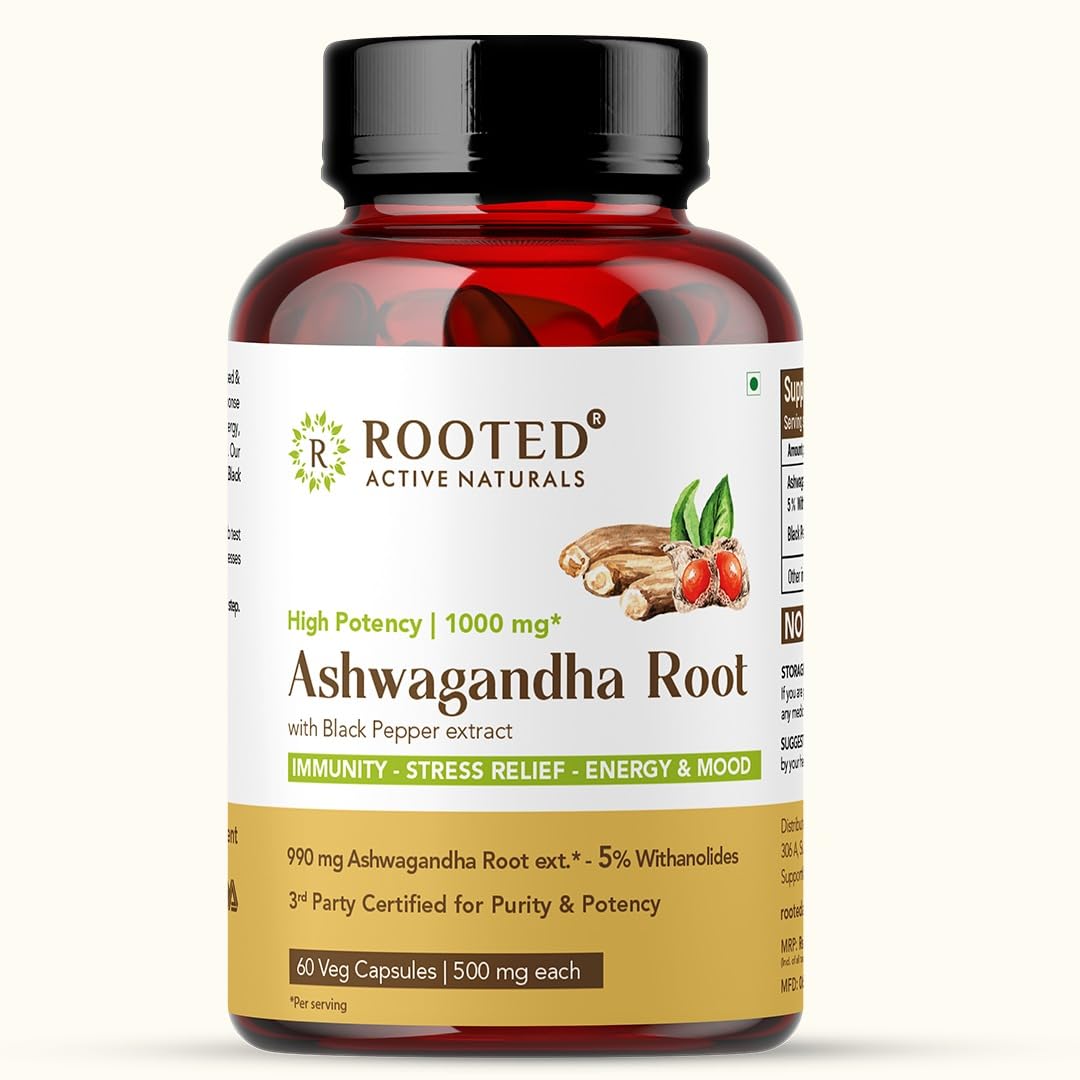Rooted Ashwagandha Root Capsules - 60 caps