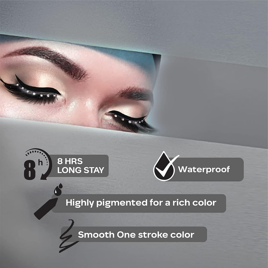 FACESCANADA Ultime Pro Longwear Opaque Eye Pencil - Solid Black 02, 1.2 G|8 Hr Long Stay|Smooth One Stroke Application|Intense Color Pay Off|Soft Blendable Formula|Smudge Proof|Water Proof