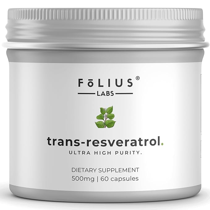 Folius Labs Ultra High Purity Trans-Resveratrol - 60 caps