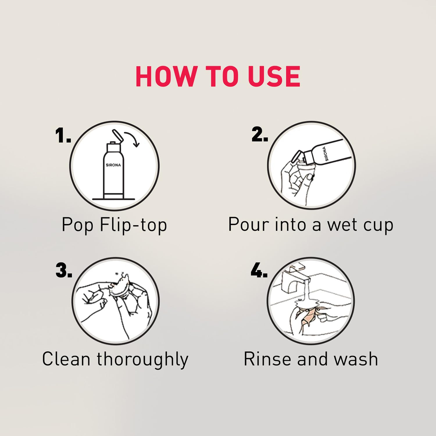 Sirona Natural Menstrual Cup Wash for Women - 100 ml with Rose Fragrance to Wash your Period Cup in a Hygienic Way