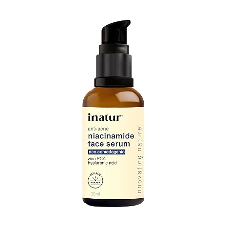Inatur Niacinamide Serum for Face with Hyaluronic for Acne-Prone Skin - 30 ml