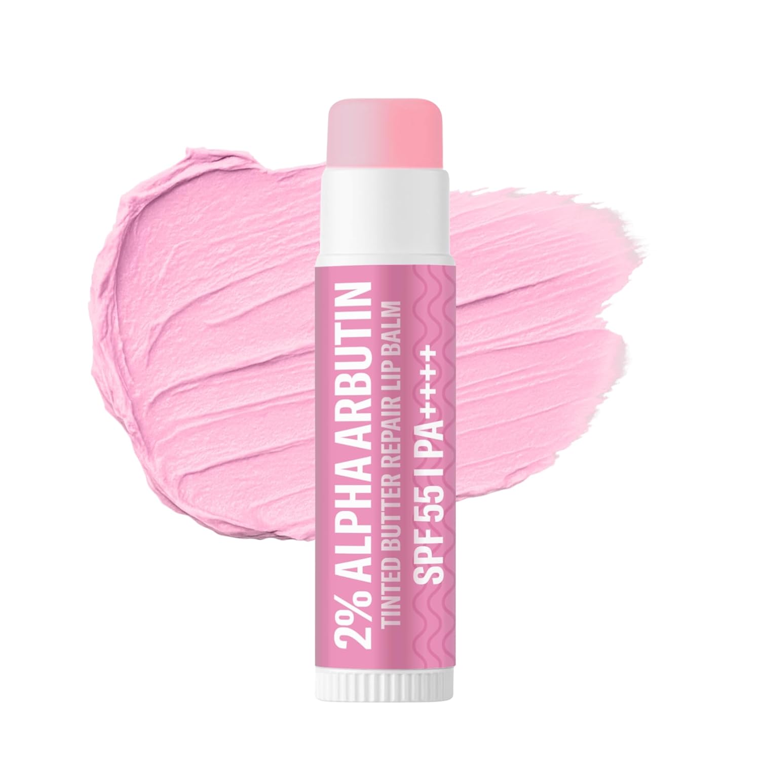 BAKE 2.5% Kojic Acid Mulberry Extract Tinted Butter Brightening Lip Balm SPF 55 PA++++ 24 Hour Moisturization | For Dark, Pigmented, Dry & Flaky Lips | De-Tan Lip Balm - 5g