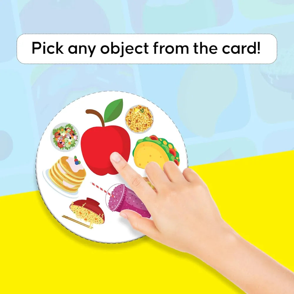 GiniMini Food Frenzy Educational Card Game for Kids Ages 3+ 57 Food-Themed Cards & Manual Improves Vocabulary Observation & Thinking