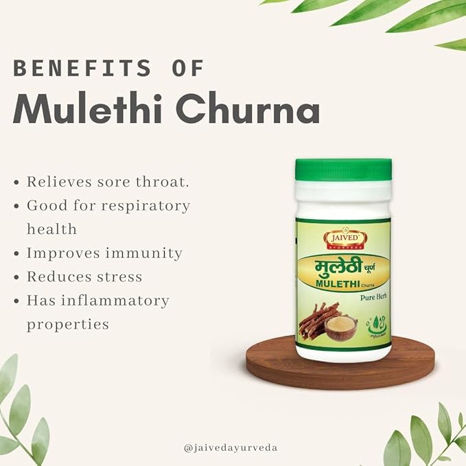 Jaived Ayurveda Mulethi Churna -| 100 Gms (Pack of 2)