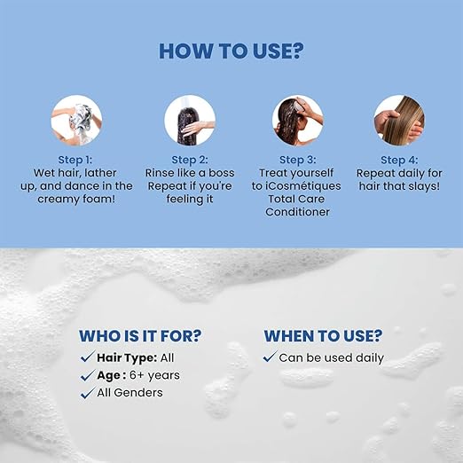 ICosmetiques Sulphate Free Shampoo Reduces Hair Fall - 250 ml