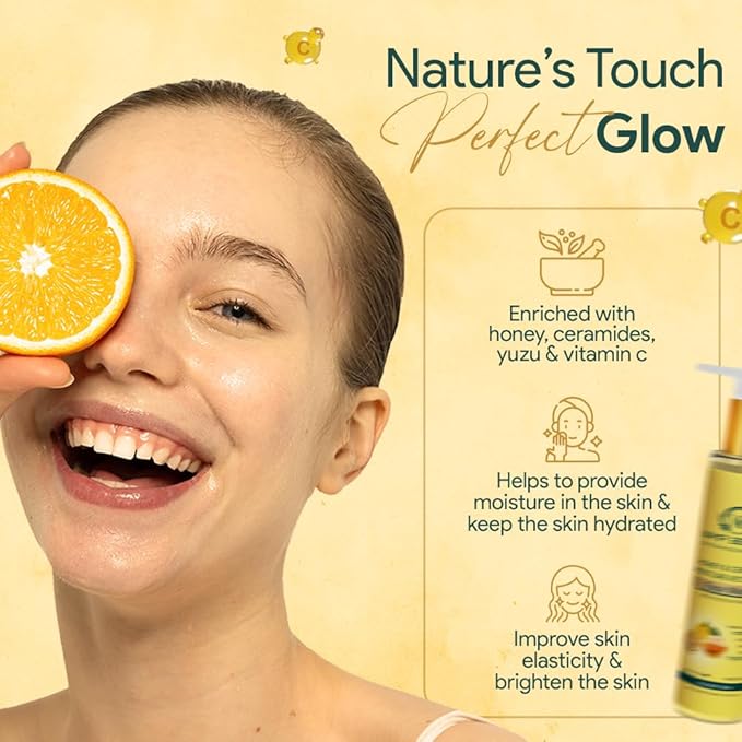 Vamp Beauty Honey & Ceramide Moisture Retention Face Wash With Goodness of Yuzu & Vitamin C - 100 Ml