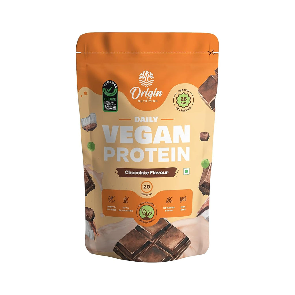 Origin Nutrition Natural Vegan Protein Powder Chocolate Flavour - 770 gms