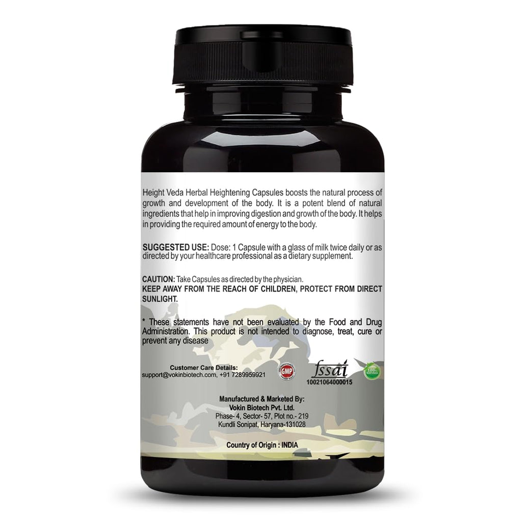 Vokin Biotech Original Height Veda Supreme Formula 30 Capsules (Pack of 1)